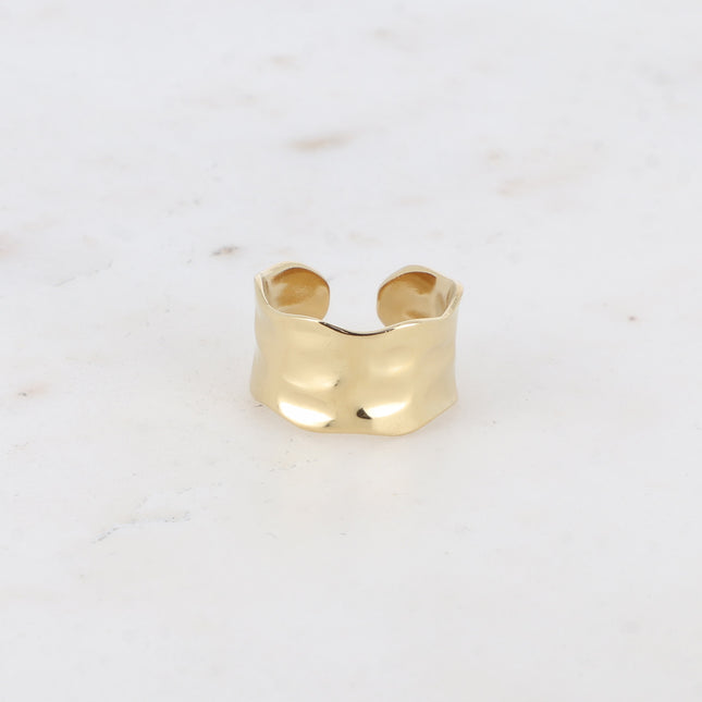Bague Saphira - effet martelé