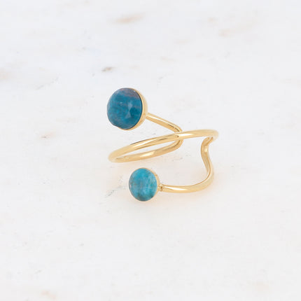 Bague Calista - pierres naturelles rondes