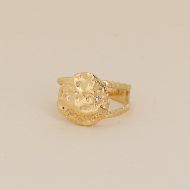 Bague Astro effet martelé
