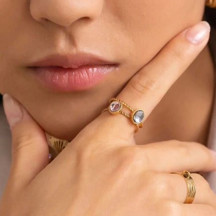 Bague Geyline - cristal oval Swarovski®