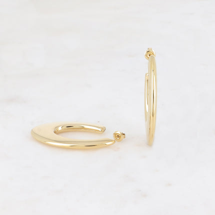 Creoles - thick oval ring