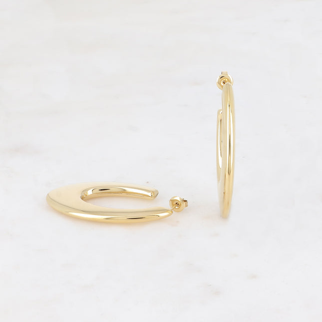 Creoles - thick oval ring