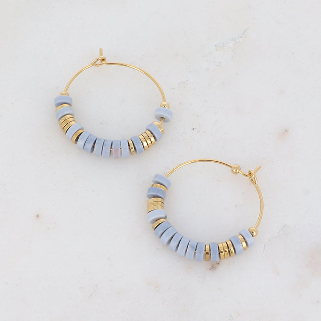 Moana Creole earrings - gemstones