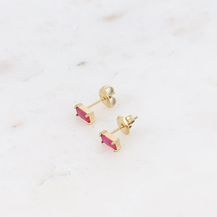 Filia stud earrings - rectangular crystals