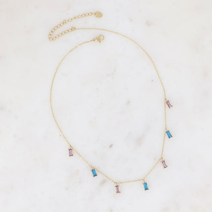 Collier Filia - 7 cristaux rectangulaires
