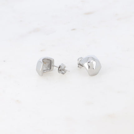 Mini domed hoop earrings