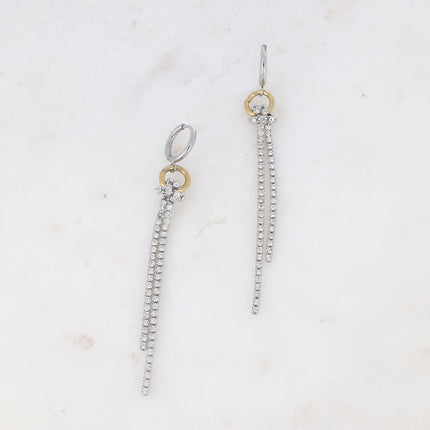 Créoles Eva - UNISEX - anneau et chaîne rivière