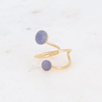 Bague Calista - pierres naturelles rondes
