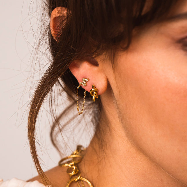 Boucles Serpille - Serpent et zircones