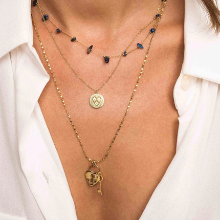 Collier Clara - cadenas coeur et clé