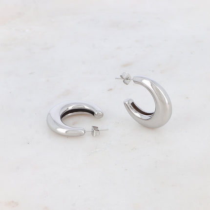 Hoop earrings - 3 cm thick
