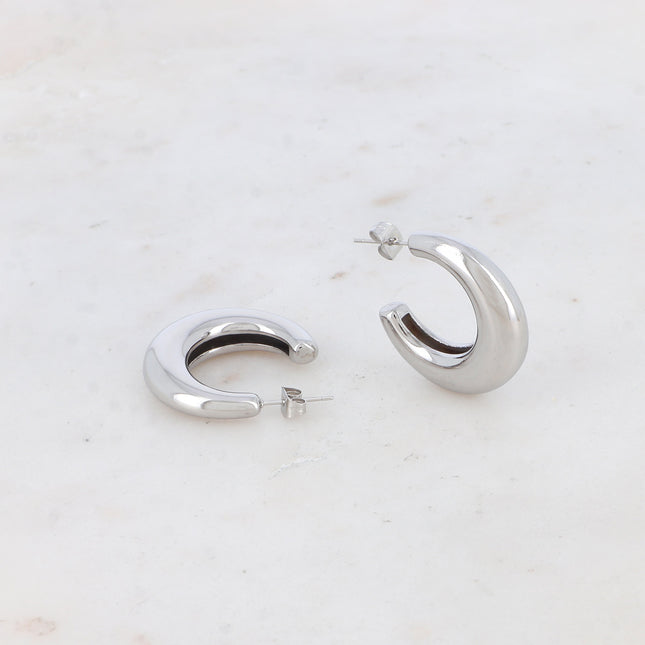 Hoop earrings - 3 cm thick
