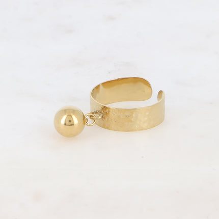 Bague Badia - martelée avec pampille boule