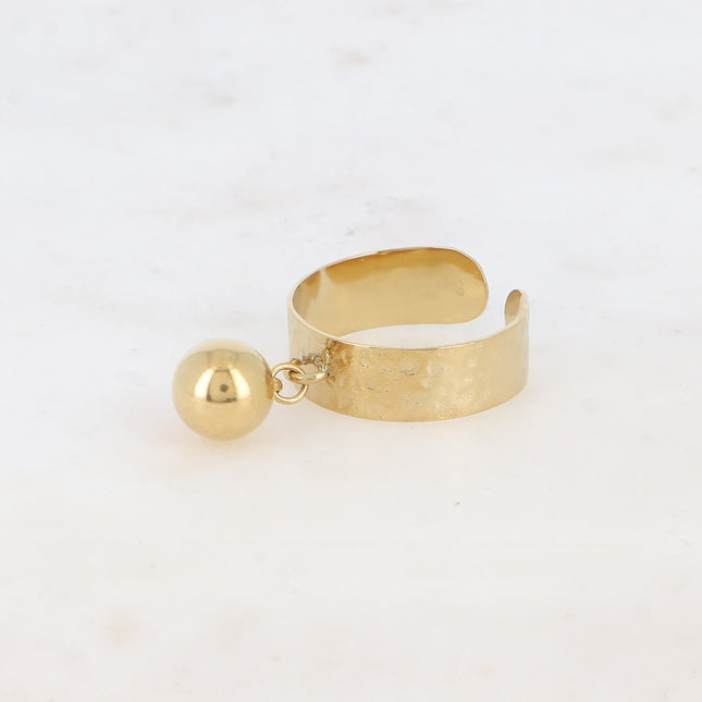 Bague Badia - martelée avec pampille boule