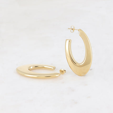 Creoles - thick oval ring
