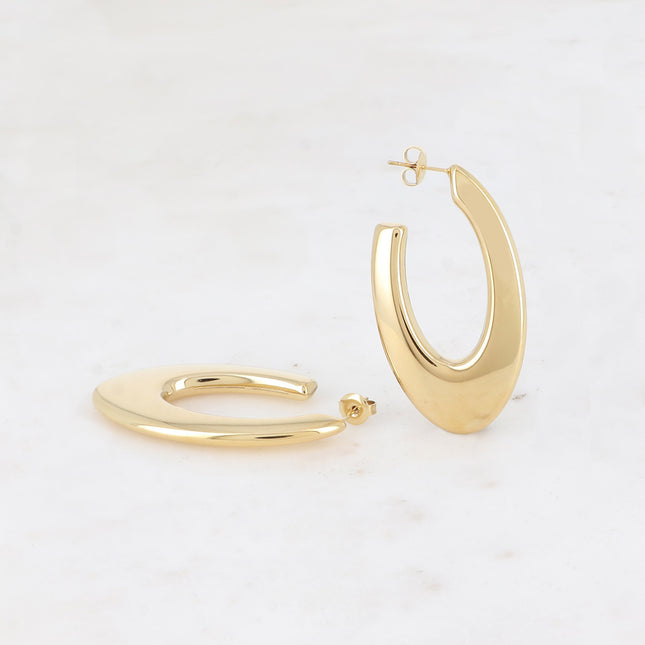 Creoles - thick oval ring