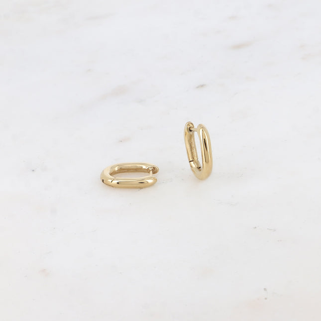 Lundino hoop earrings - oval 12 x 14.5 mm