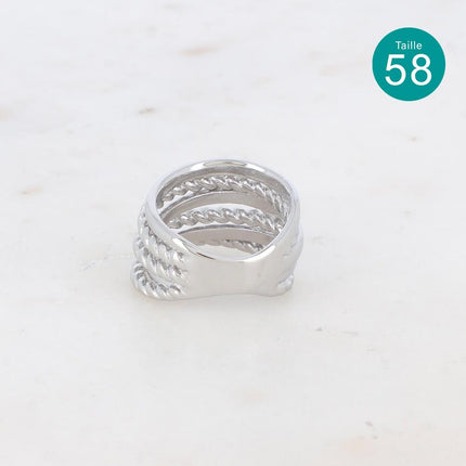 Bague Rosa - tressé et lisse