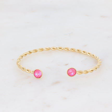 Jonc Dalino – anneau torsadé et cristaux Swarovski® SS29