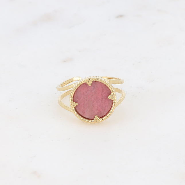 Oria ring with round natural stone
