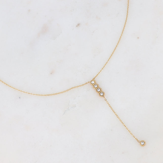 Collier Bandi Y - en Y avec oxydes de zirconium