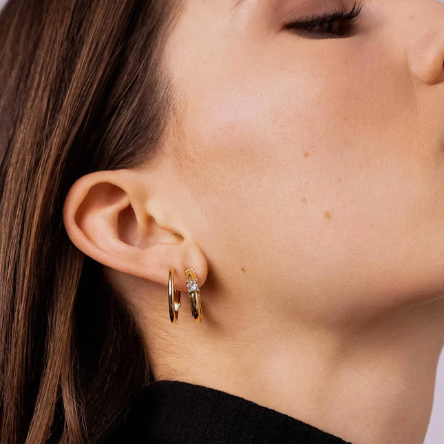 Sana hoop earrings - thin - 2 cm