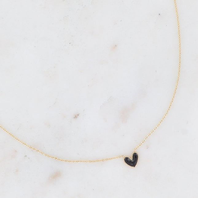 Yesenia Necklace - small enamel heart