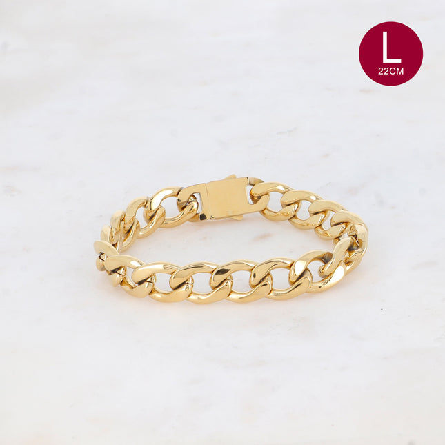 Unisex bracelet - curb chain, 22 cm