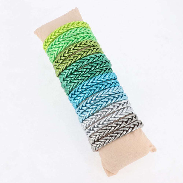 Kit de 16 joncs bouddhistes tressés vert mix. Coussin offert. Prix moyen : 8€ HT