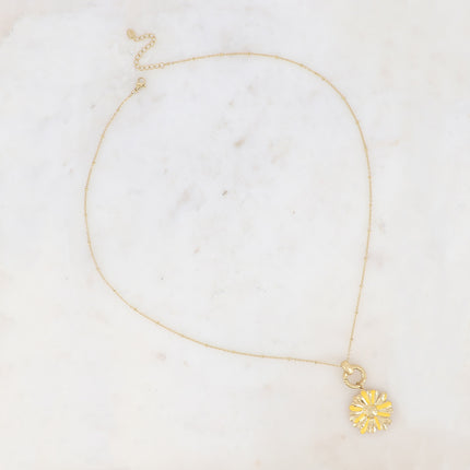 Collier Hortense - marguerite émaillée