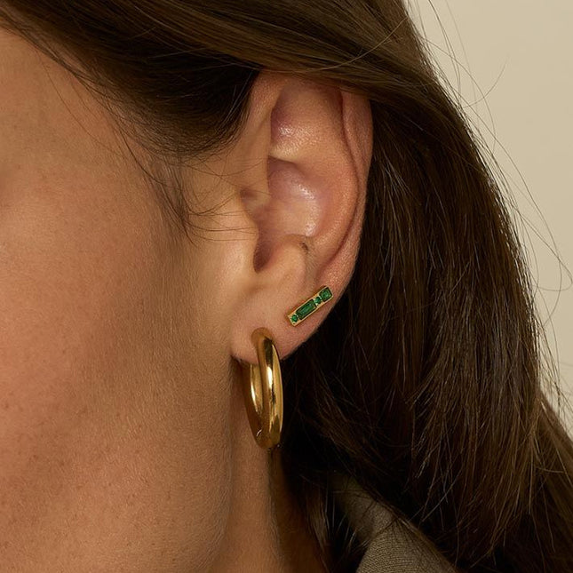 Boucles puces Honoré - barre et oxydes de zirconium