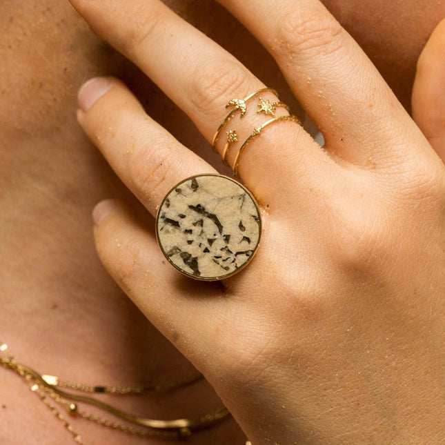 Blissie ring - natural stone