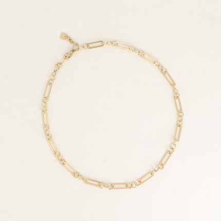 Collier - maille alternée 1/3 avec anneaux ronds torsadés