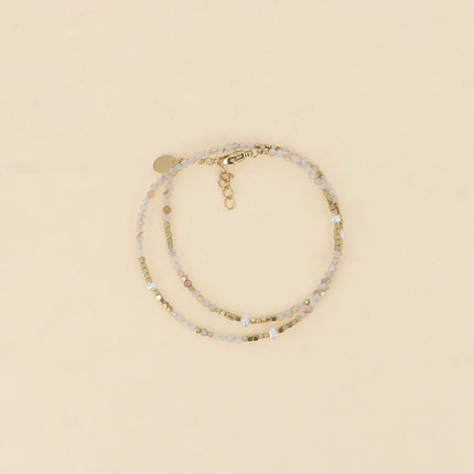 Bracelet 2 tours/Choker Bracélina avec pierres naturelles