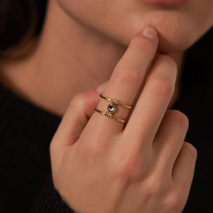 Bague Joe - tressée avec cristal Swarovski® PP20