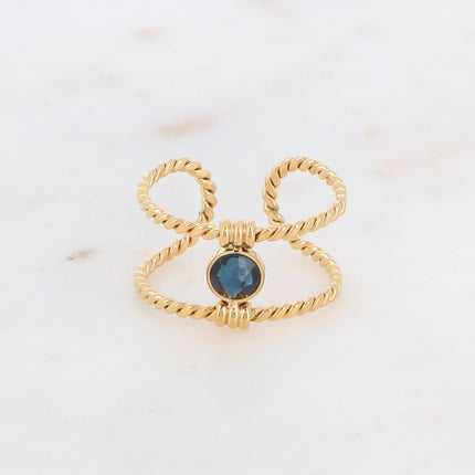 Joe ring - braided with Swarovski® PP20 crystal