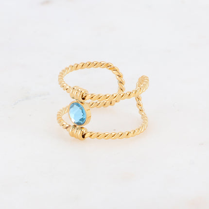 Bague Joe - tressée avec cristal Swarovski® PP20