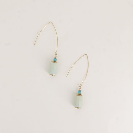 Boucles à crochet - cylindre en pierre naturelle