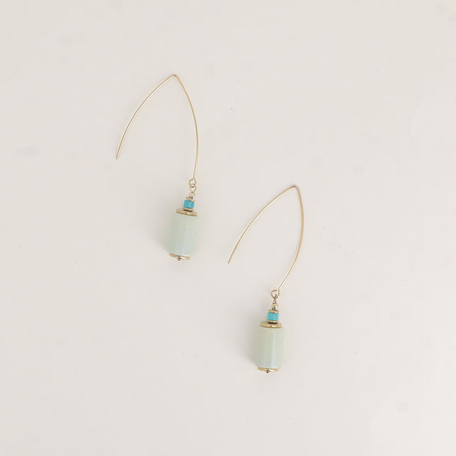 Boucles à crochet - cylindre en pierre naturelle