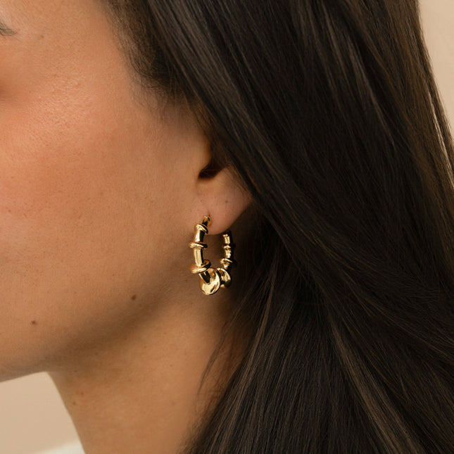 Hoop earrings - round 3 cm