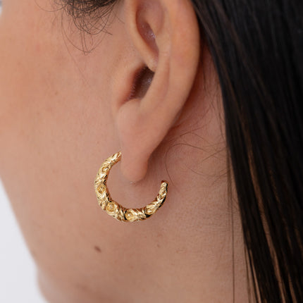 2cm interlaced effect hoop earrings