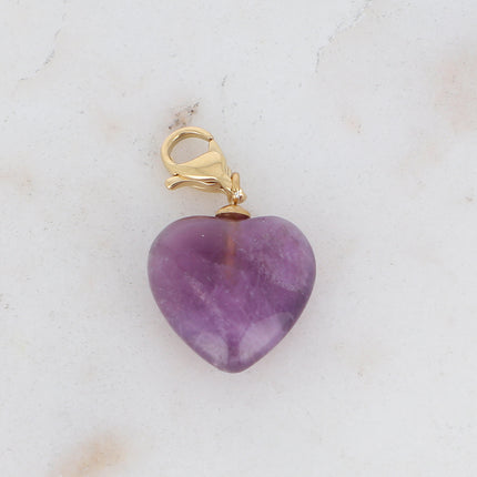 Charm Carleena - coeur en pierre naturelle