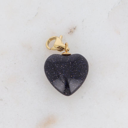 Charm Carleena - coeur en pierre naturelle