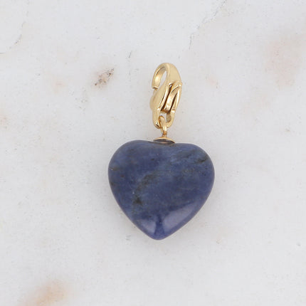 Charm Carleena - coeur en pierre naturelle