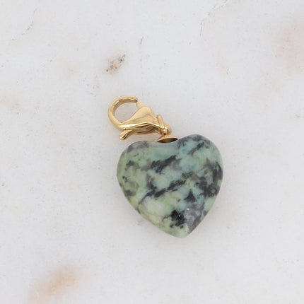 Charm Carleena - coeur en pierre naturelle