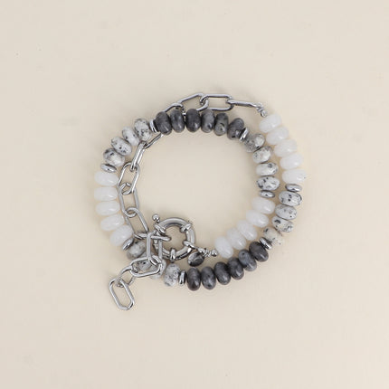 Bracelet Austyn double - 2 tours avec pierres naturelles