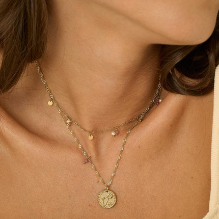 Collier Maryse - perles d'eau douce et pierres naturelles