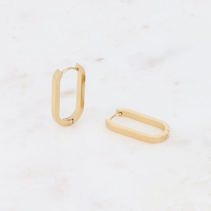 Créoles - anneau ovale 14x22mm