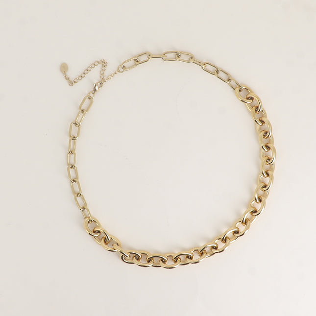 Collier - maille épaisse, anneaux ovales
