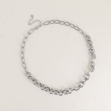Collier - maille épaisse, anneaux ovales